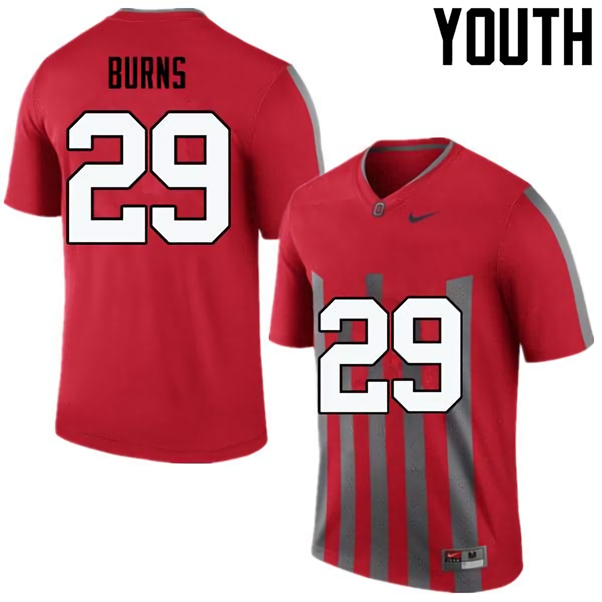 Rodjay Burns Ohio State Buckeyes Youth NCAA #29 Nike Throwback Red College Stitched Football Jersey NSX0056HG